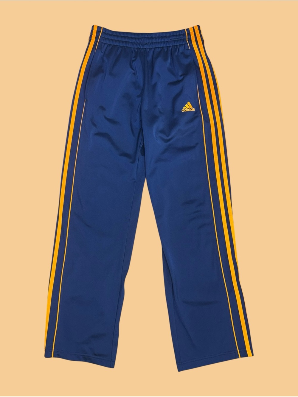 adidas Navy Sweatpants with Orange Side Stripes - Picture 12 of 16